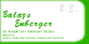 balazs emberger business card